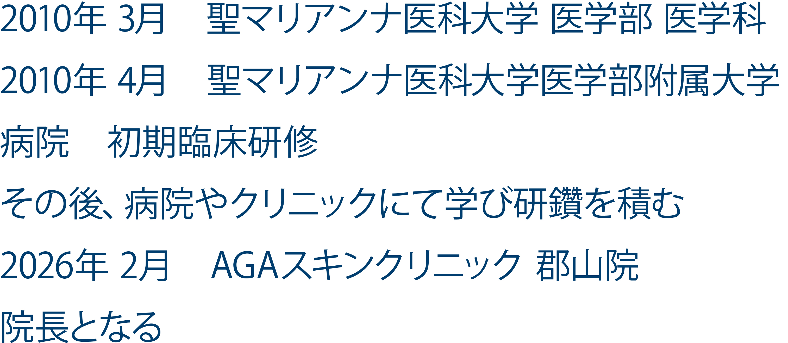 郡山院院長の経歴